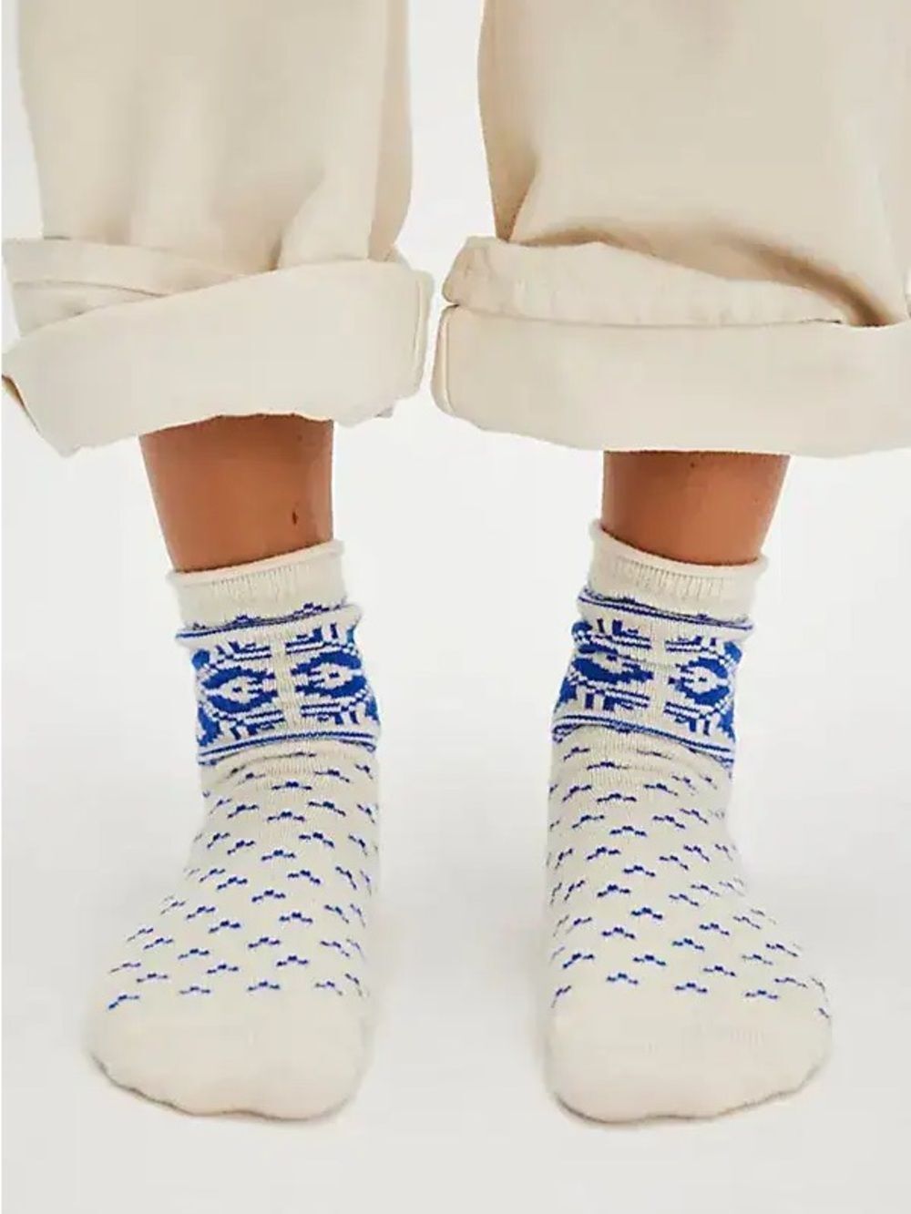 New Free People Cashmere Fairisle Socks One Size